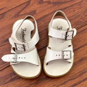 FootMates Kids Cream Buckle Sandals